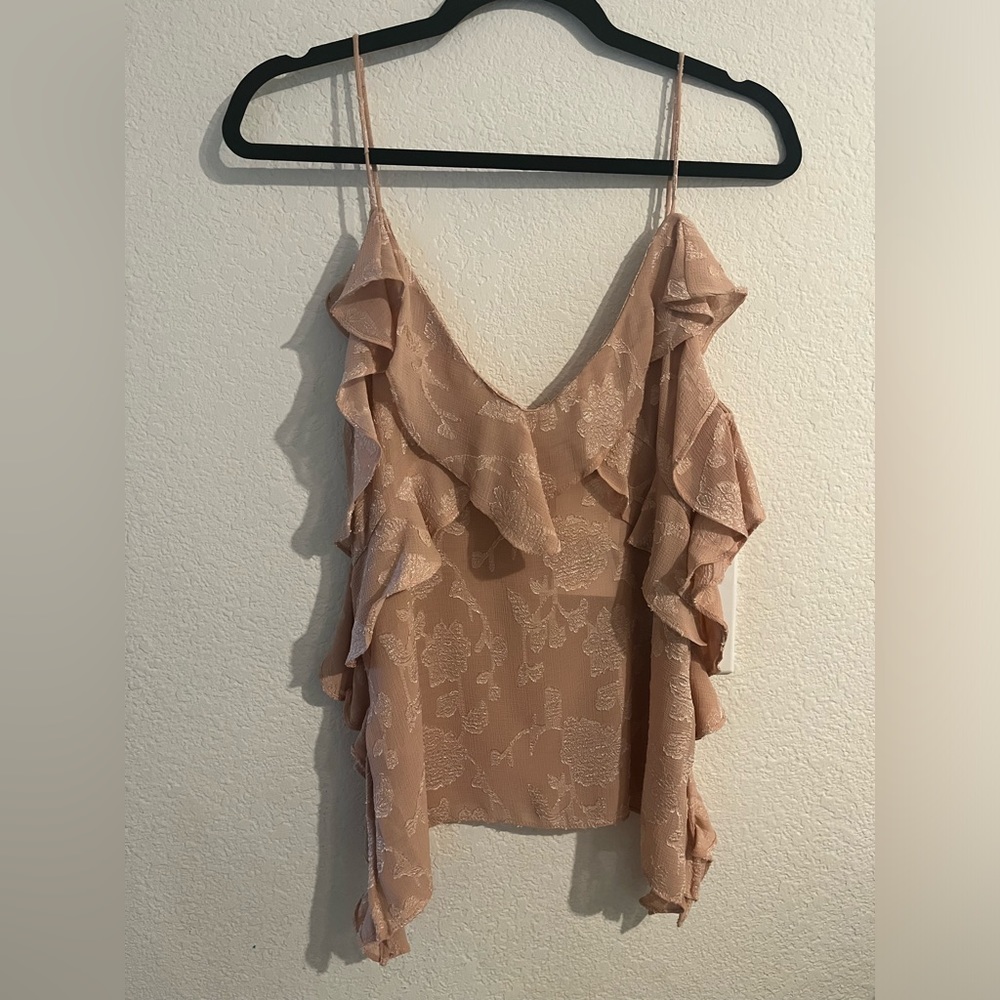 ZARA Flowy Ruffled Top - Picture 3 of 5